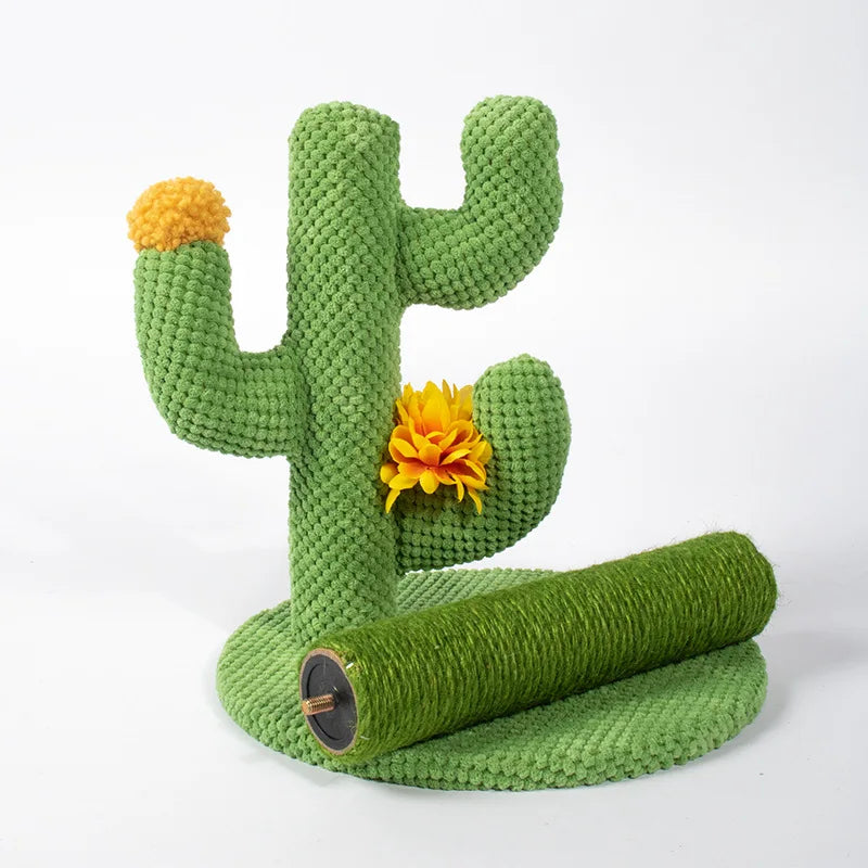 Desert Cactus Cotton Rope Cat Scratcher | Single-Layer Heavy-Duty Climbing Column