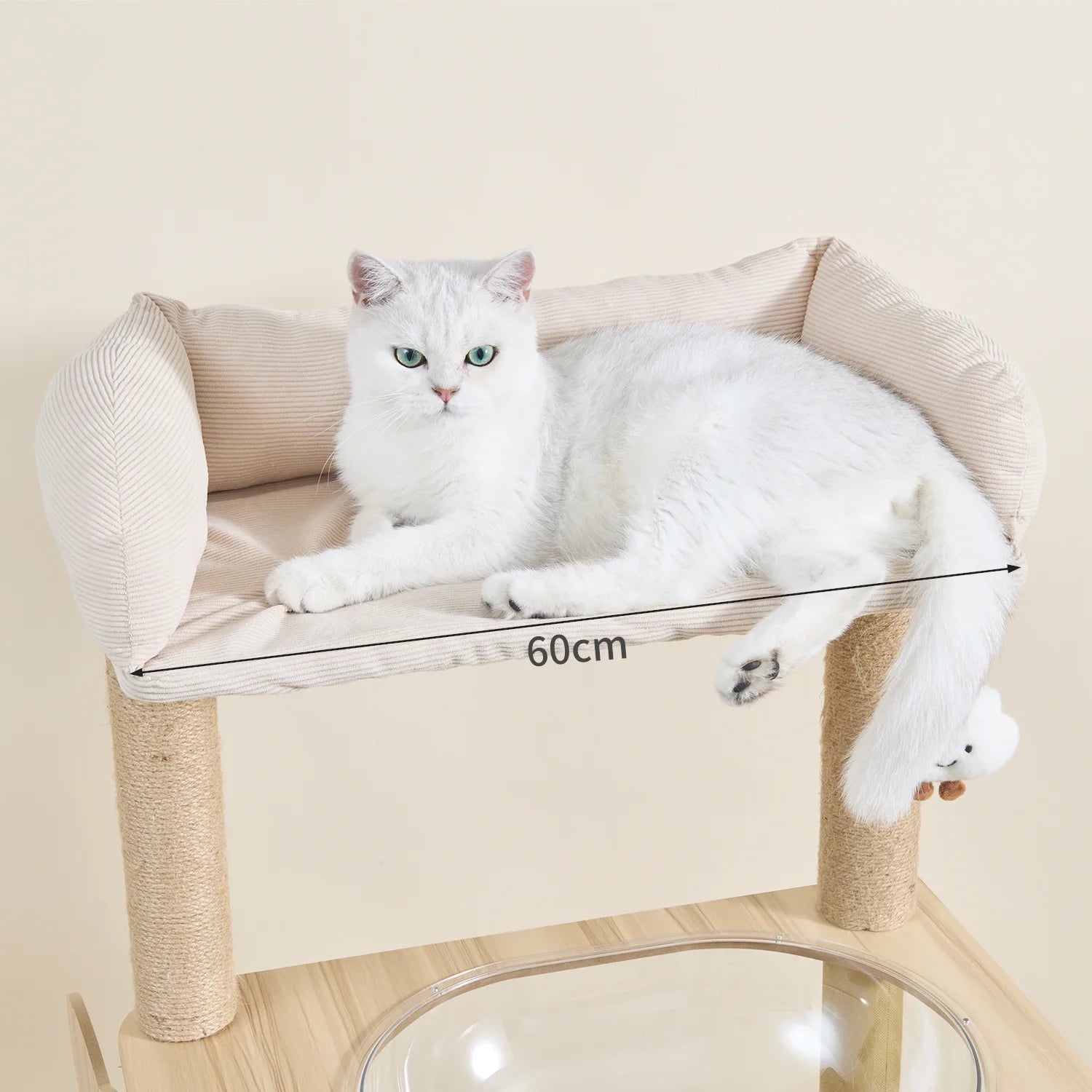Modern 3-Tier Wooden Cat Tree Tower | Luxury Indoor Condo with Ultra-Plush Top Perch
