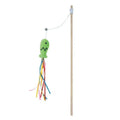 Natural Wooden 3-in-1 Cat Teaser Wand with Organic Catnip & Sensory Ribbons
