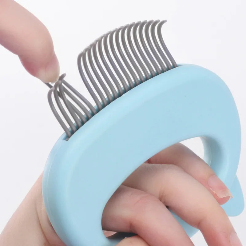 Gentle Detangling Cat Massage Comb - Easy-Grip Shedding & Grooming Brush
