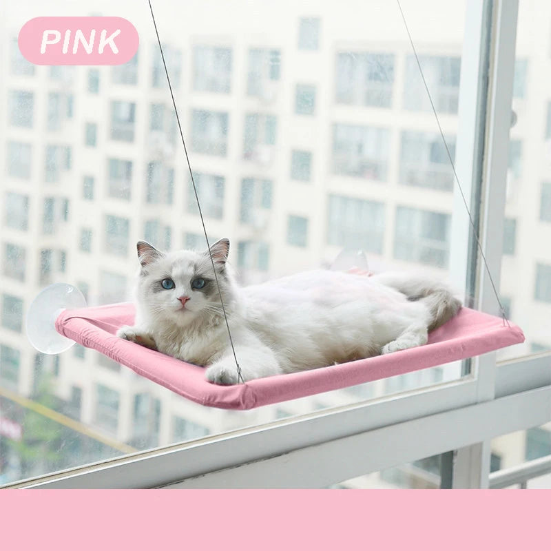 Sunny Window Mount Aerial Cat Hammock | Heavy-Duty 20kg Bearing Glass Window Seat