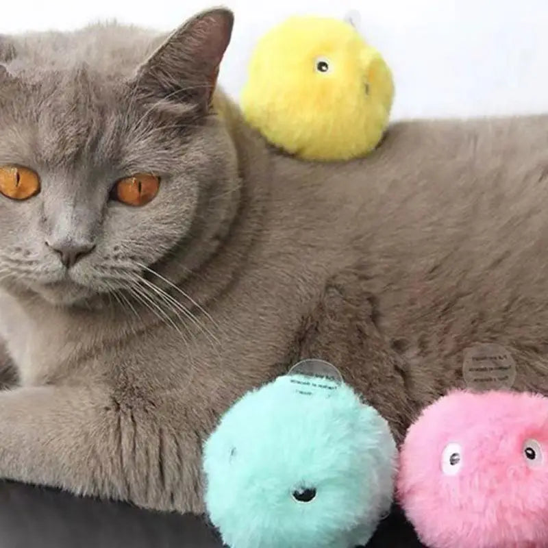 Smart Interactive Chirping Cat Ball | Pet-Safe Plush Sounding Toy with Catnip Pouch