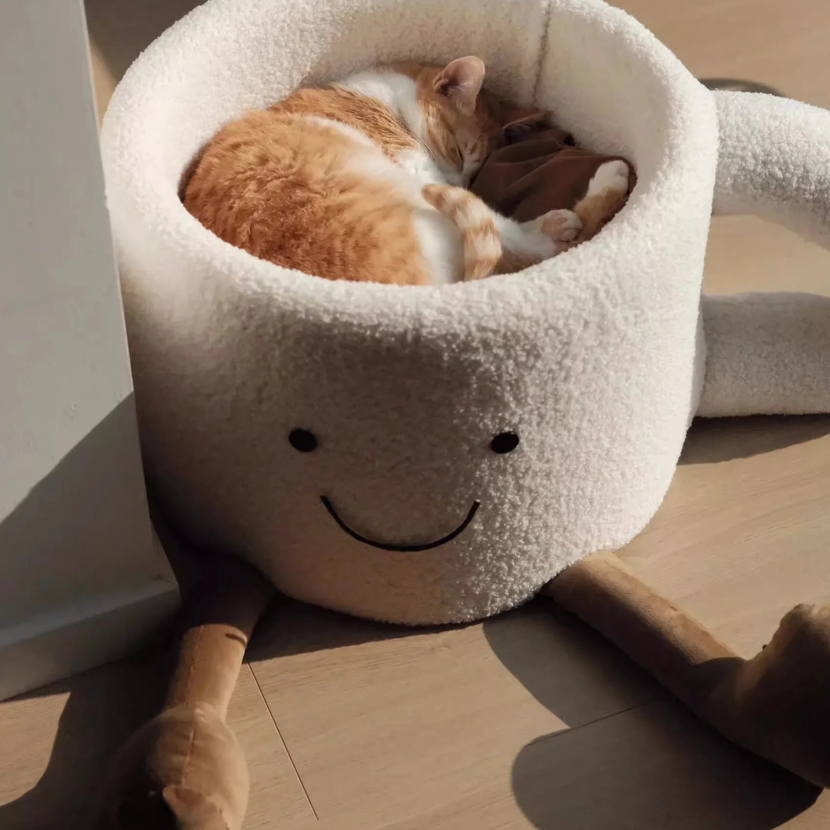 2026 Artisanal Semi-Closed Luxury "Cup" Cat Nest | Thickened Orthopedic Winter Warmth Sanctuary