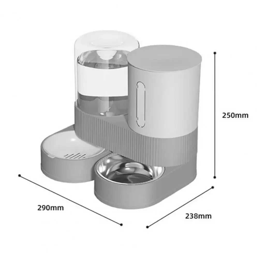 Smart 2-in-1 Gravity Pet Feeder & Filtered Waterer Station