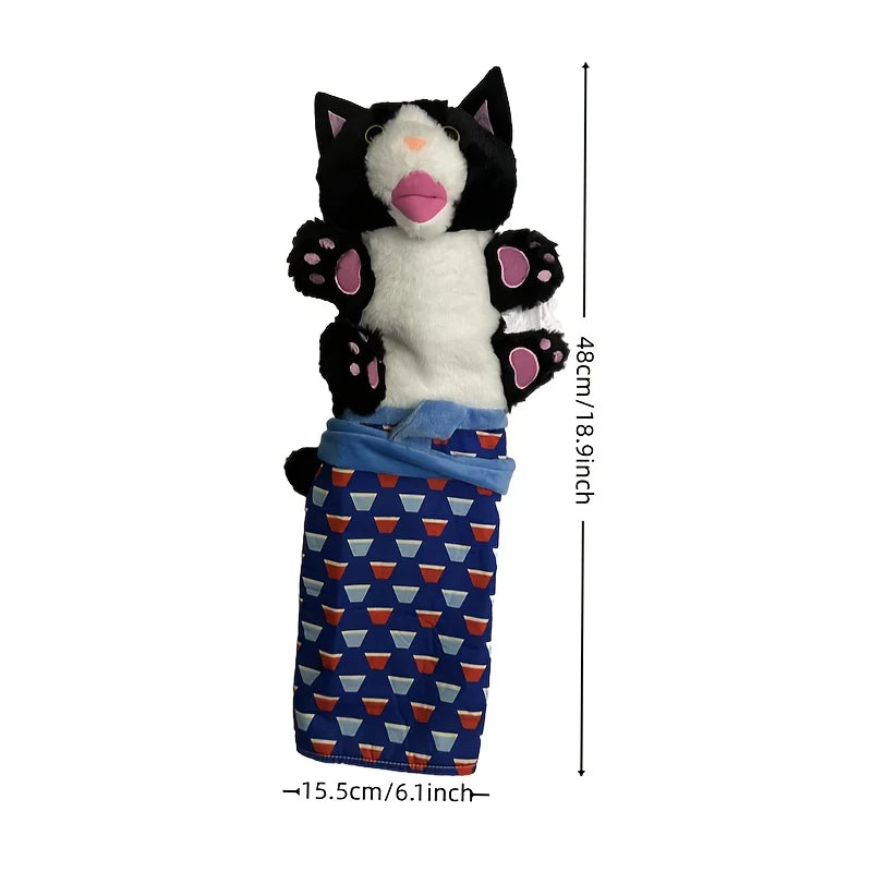 Interactive Cat Wrestling Puppet Toy | Durable Poseable Plush Figure for Indoor Bunny-Kicking Play