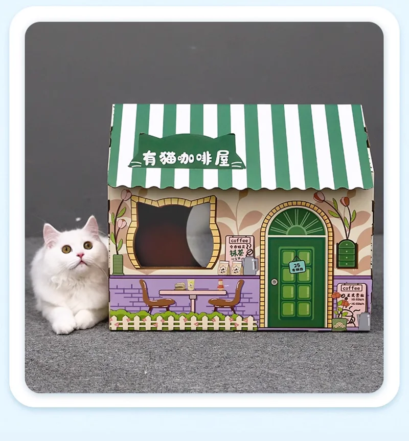 Premium 3-in-1 Eco-Friendly Cat Condo Lounge Sofa & Scratching House