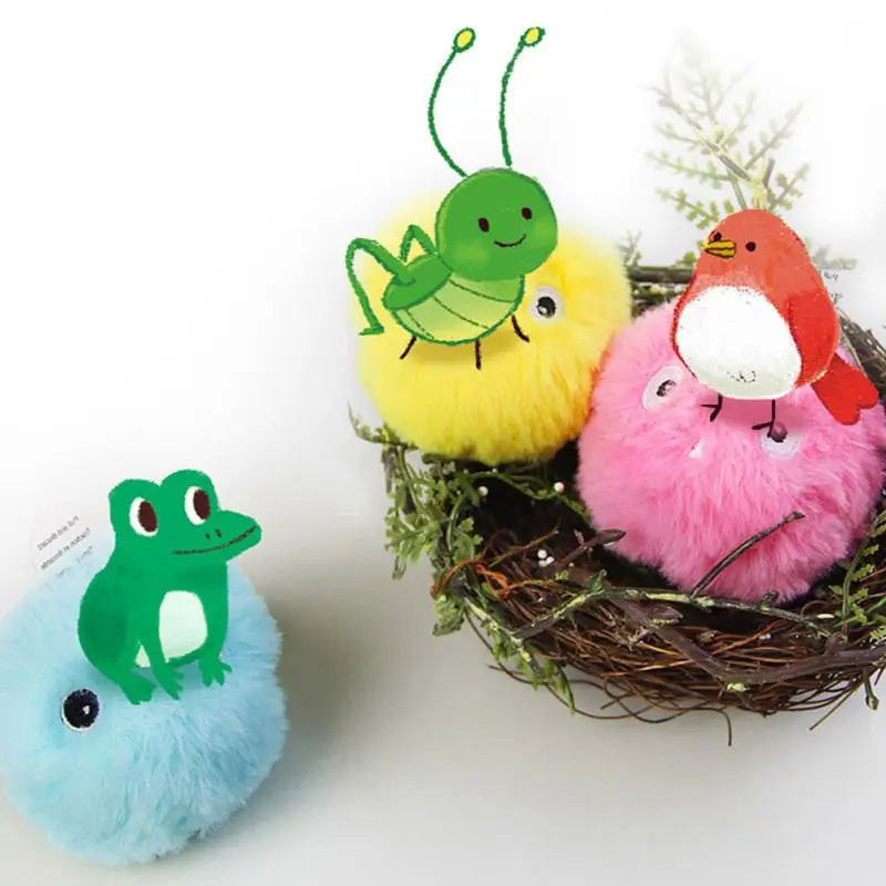 Smart Interactive Chirping Cat Ball | Pet-Safe Plush Sounding Toy with Catnip Pouch