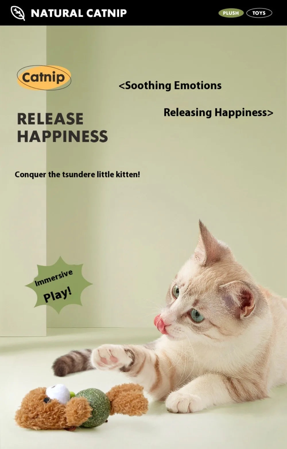 Interactive Catnip Plush Character Toy | Self-Entertainment Dental Chew with Built-In Bell
