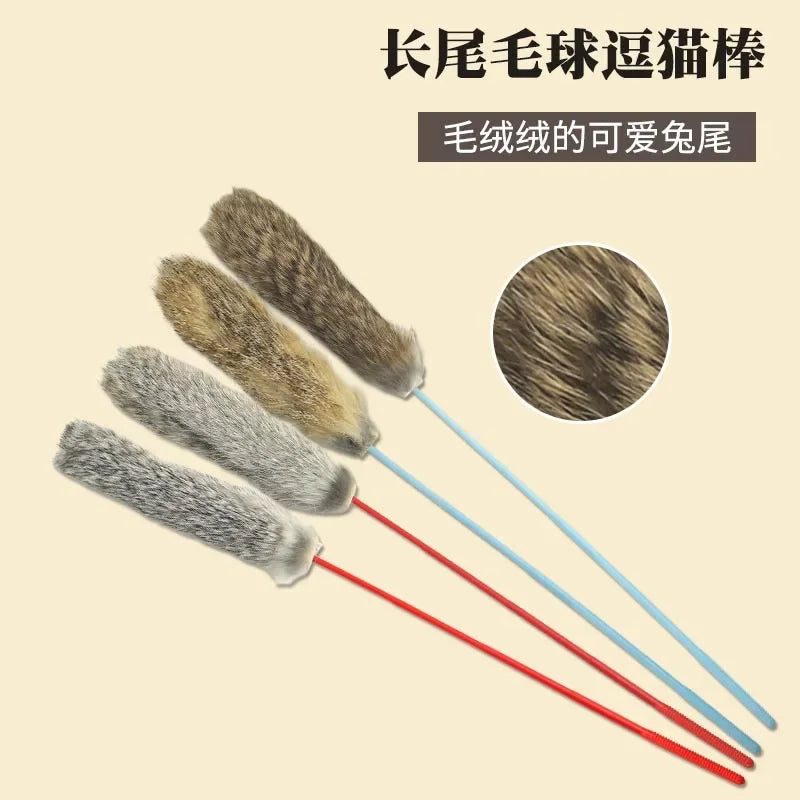 Interactive Ribbon & Feather Cat Wand