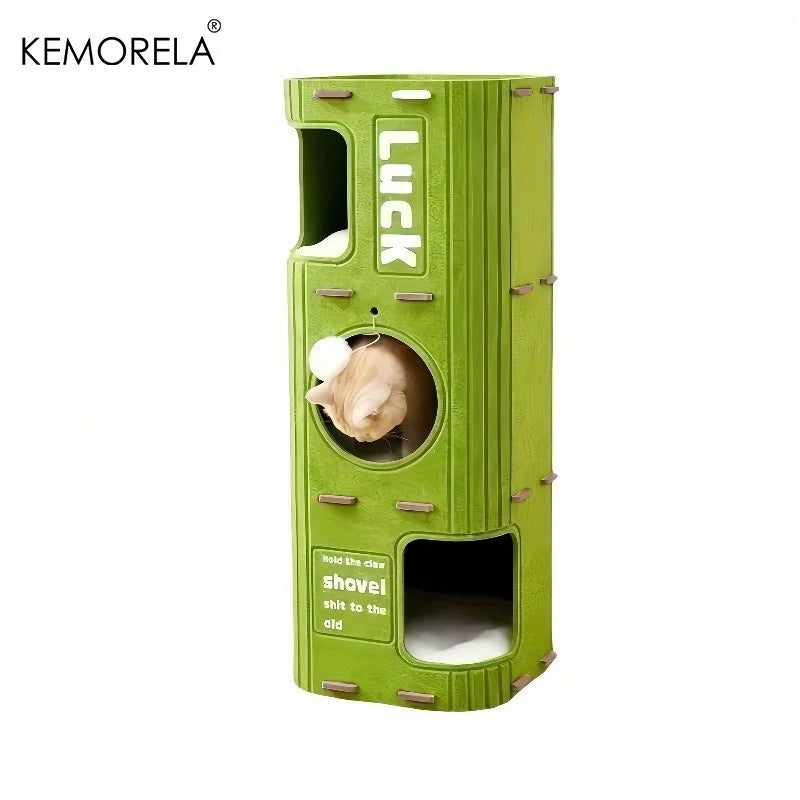 3D Tree-Shaped Luxury Cat Condo & Cave | Breathable Felt Indoor Play Tower