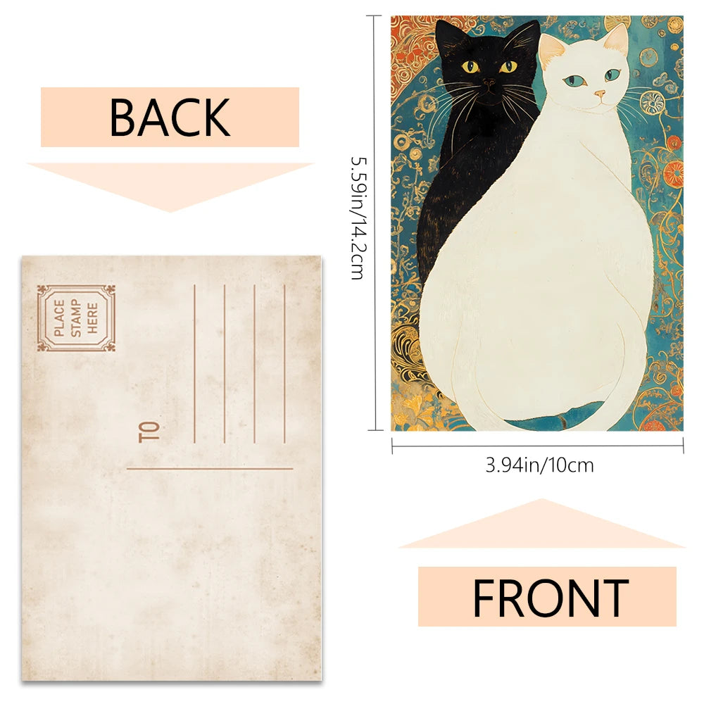Tokyo Gallery 32-Piece Ukiyo-E Japanese Cat Postcard Set