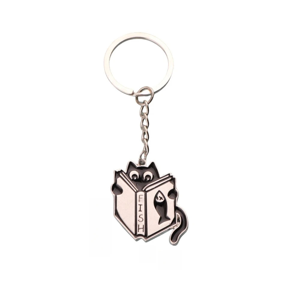 Cute Black Cat Keychain