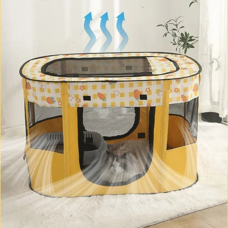 Foldable Pet Playpen & Portable Cat Delivery Room Tent