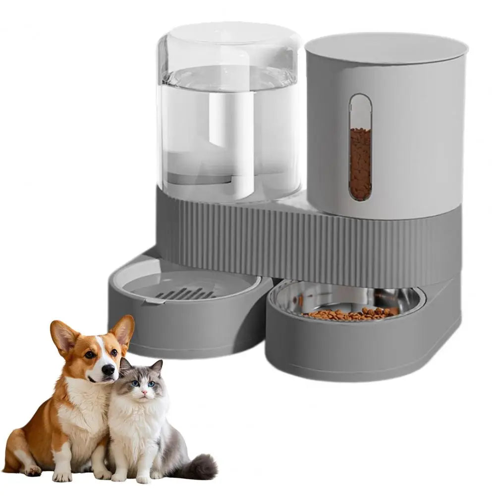 Smart 2-in-1 Gravity Pet Feeder & Filtered Waterer Station