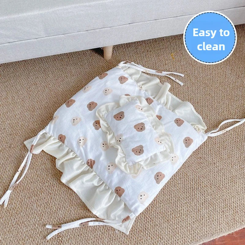 Cute Wooden Shape Luxury Cat Bed | Removable & Washable Four-Season Indoor BED