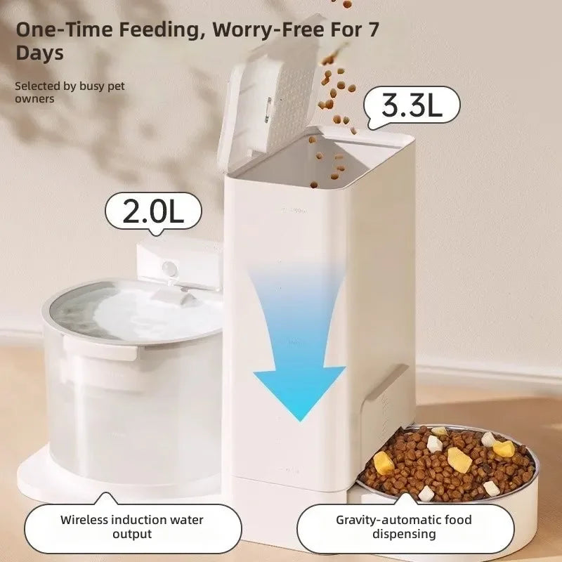 Dual-Function Wireless Automatic Pet Feeder & Waterer