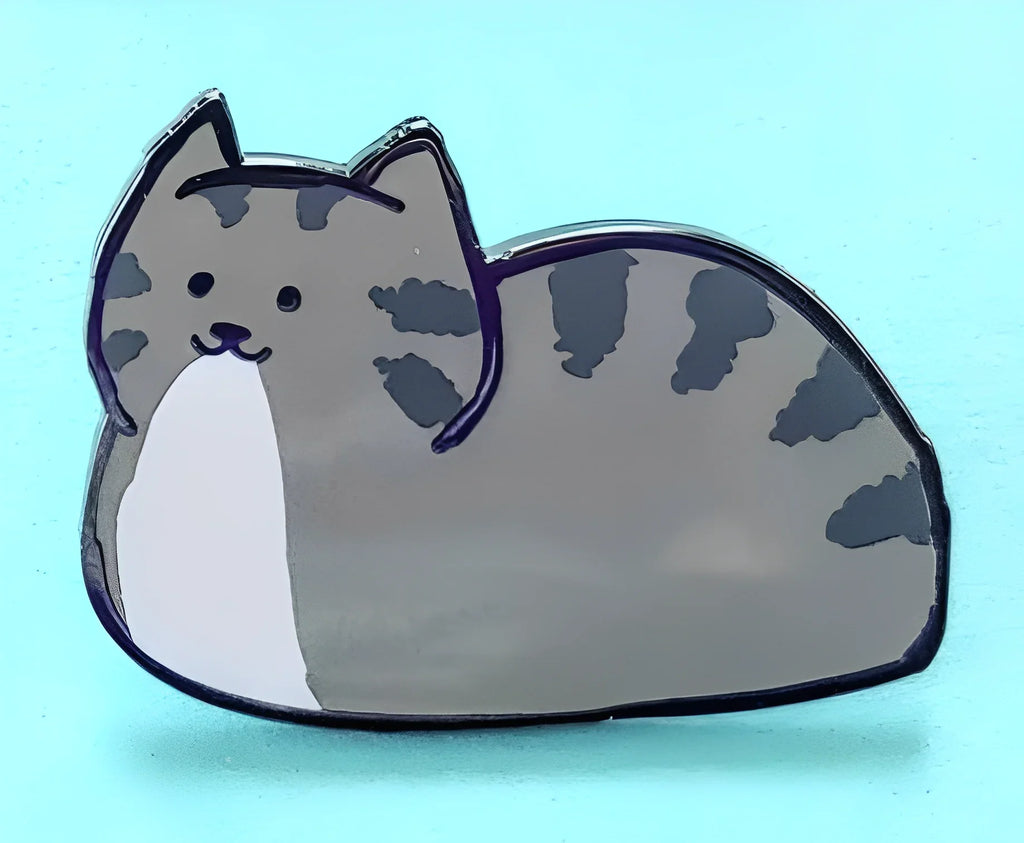 Cat Loaf Piece UV-Printed Enamel Badges
