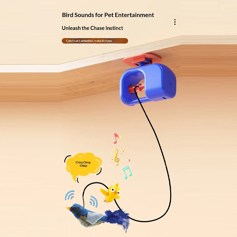 Smart Automatic Yo-Yo Cat Teaser | Motorized Hands-Free Hanging Toy for Bored Cats