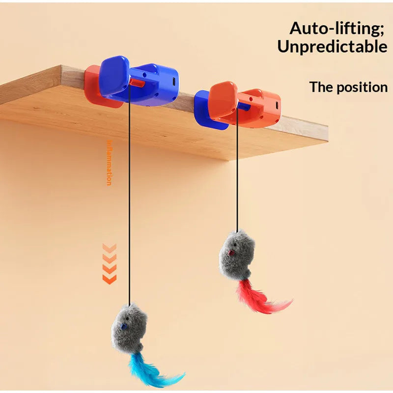 Smart Automatic Yo-Yo Cat Teaser | Motorized Hands-Free Hanging Toy for Bored Cats