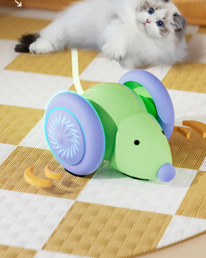 Interactive Electric Running Mouse Self-Playing Cat Toy & Automatic Teaser