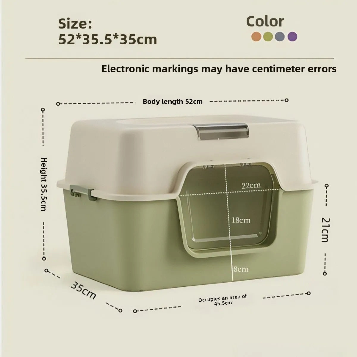 UV Sterilizing Fully Enclosed Cat Litter Box | Hygienic Self-Cleaning Germ & Odor Shield