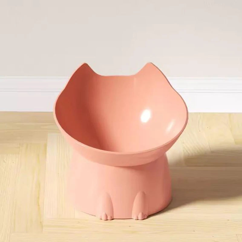 Raised Ergonomic Cat Bowl for Neck Protection