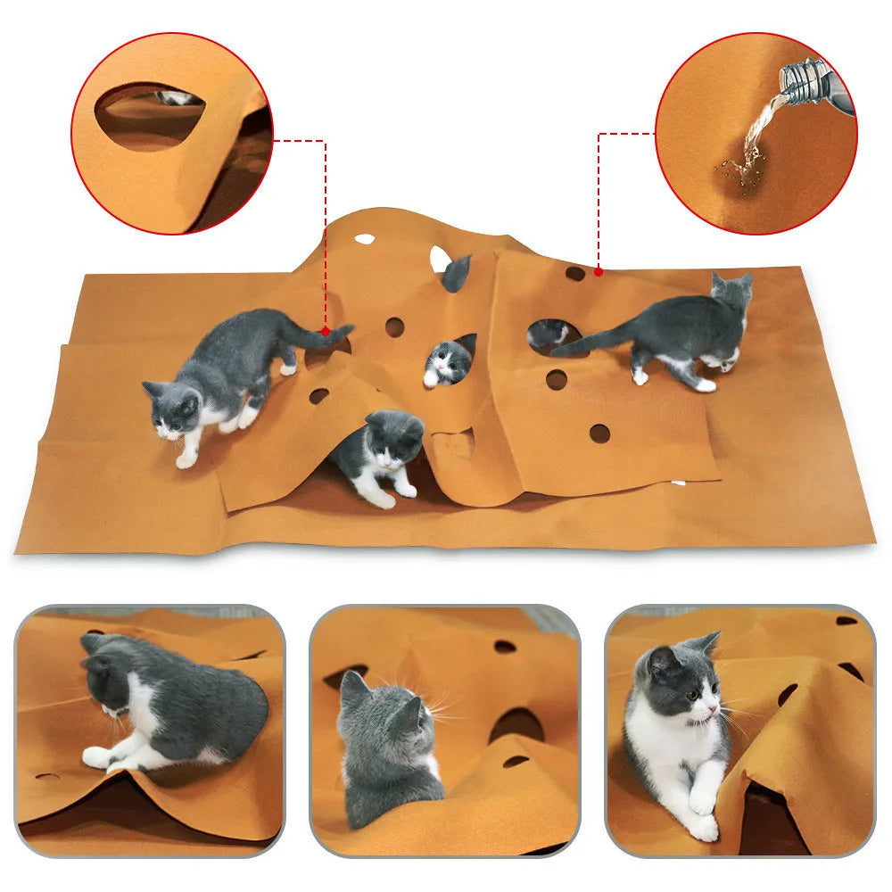 ProwlPad™ Interactive Cat Burrowing & Agility Training Mat