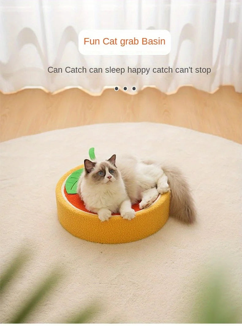 Winter Cat Scratch Board & Cozy Sisal Nest