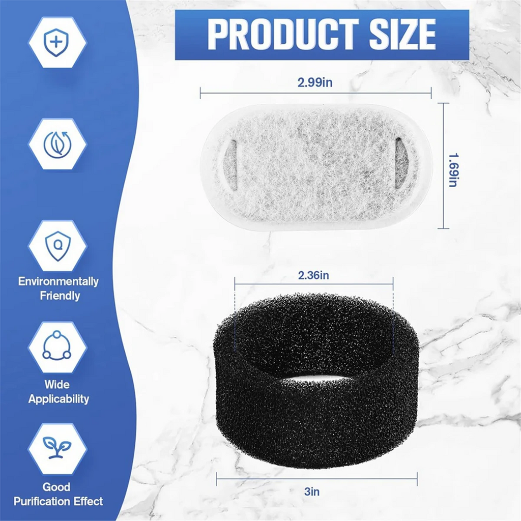 48-Pack Cat Water Fountain Filters & Replacement