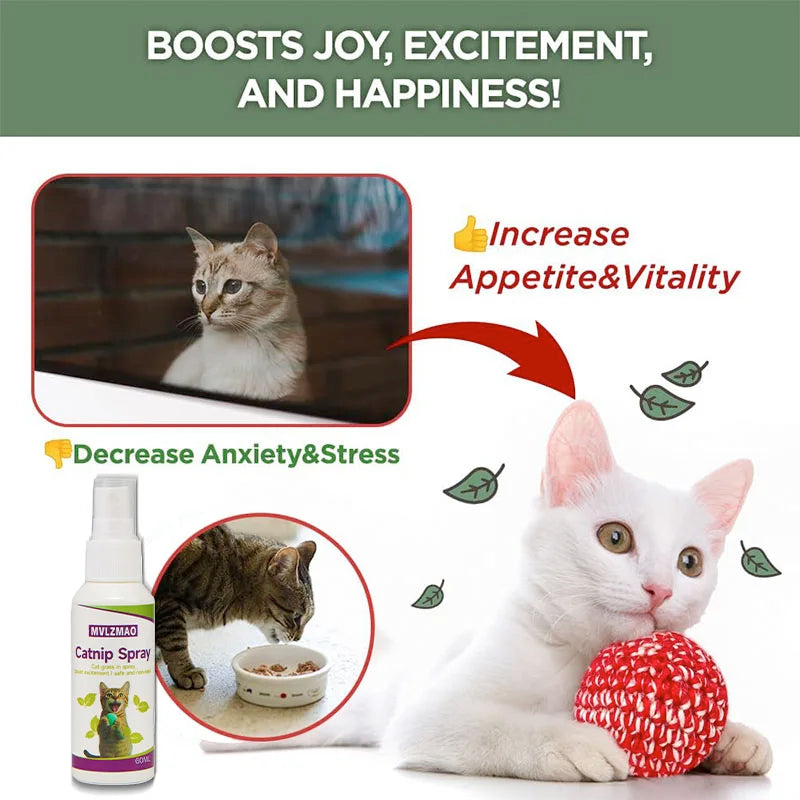 Premium Liquid Catnip Spray Feline Toy Renewer & Play Booster