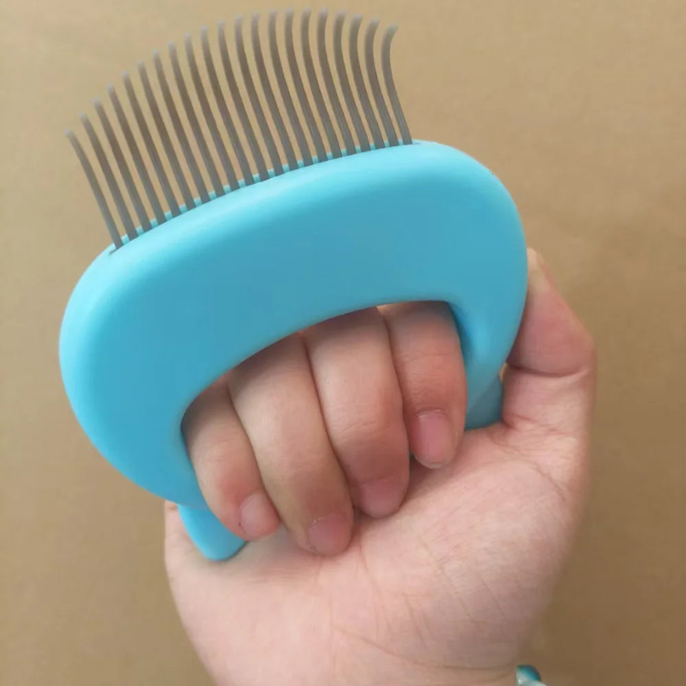 Gentle Detangling Cat Massage Comb - Easy-Grip Shedding & Grooming Brush