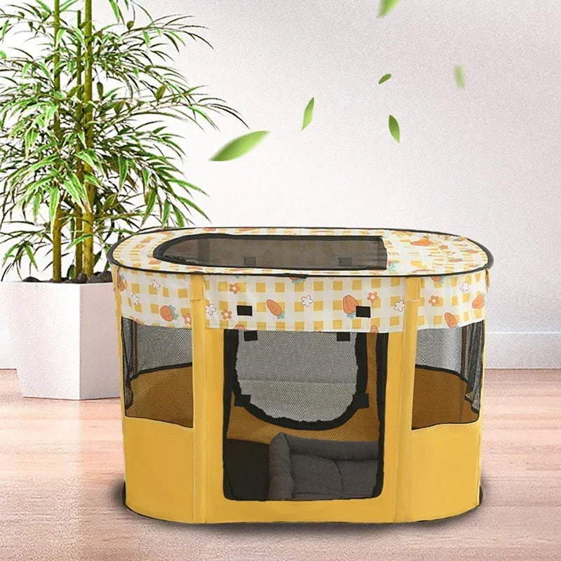 Foldable Pet Playpen & Portable Cat Delivery Room Tent