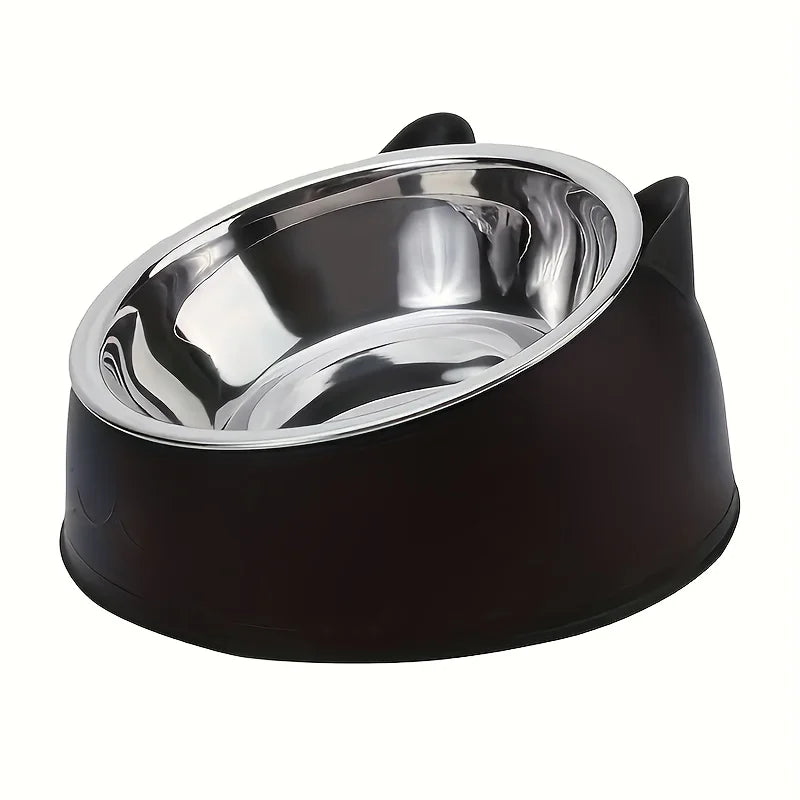 Orthopedic Elevated Stainless Steel Cat Bowl – Protect Your Cat's Neck & Digestion