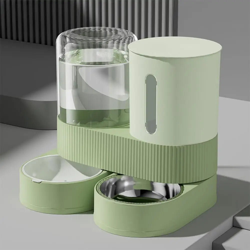 Smart 2-in-1 Gravity Pet Feeder & Filtered Waterer Station