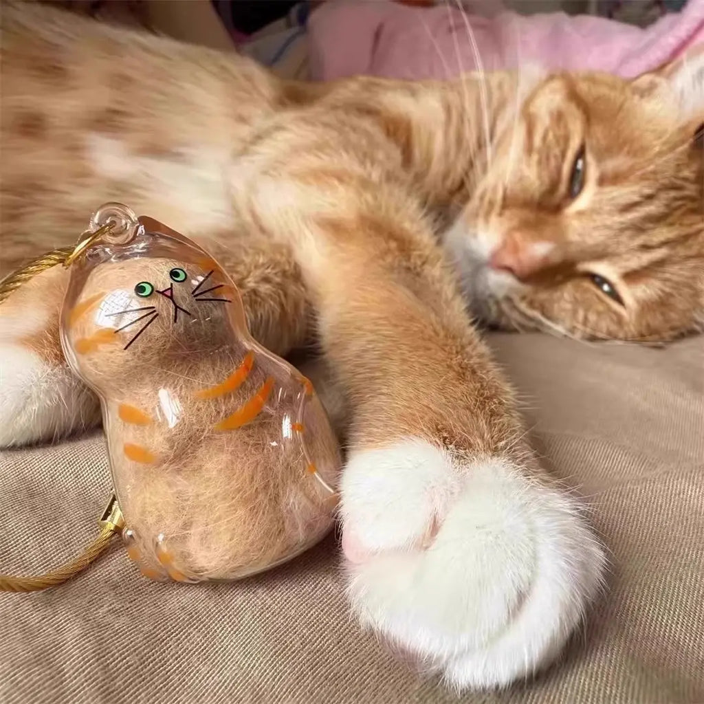 The Forever Close Cat Hair Memorial Storage Keychain