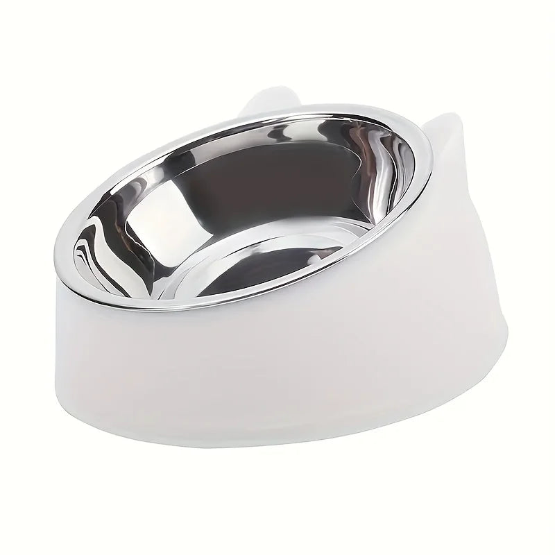 Orthopedic Elevated Stainless Steel Cat Bowl – Protect Your Cat's Neck & Digestion