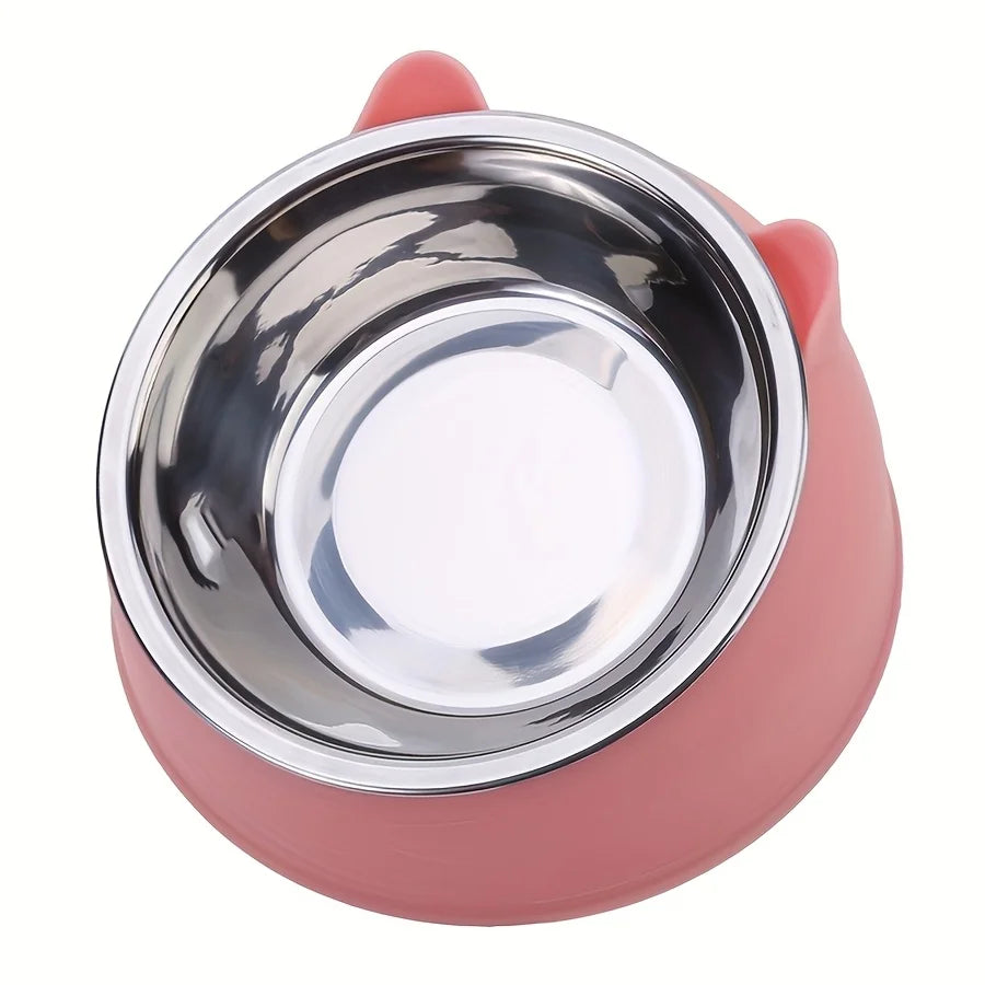 Orthopedic Elevated Stainless Steel Cat Bowl – Protect Your Cat's Neck & Digestion