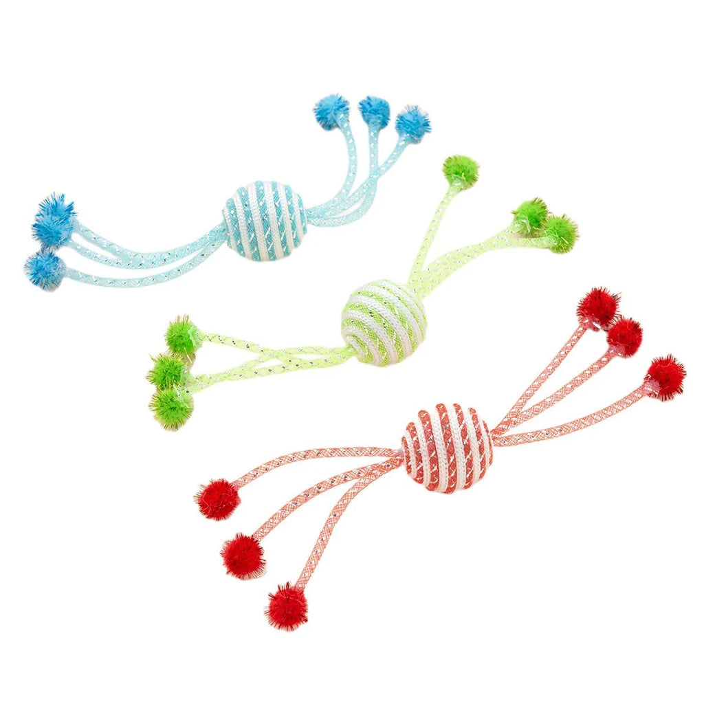 Interactive Elastic Woolen Ball Cat Toy