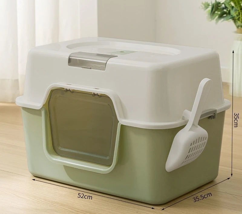 UV Sterilizing Fully Enclosed Cat Litter Box | Hygienic Self-Cleaning Germ & Odor Shield
