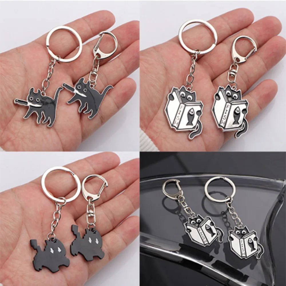 Cute Black Cat Keychain