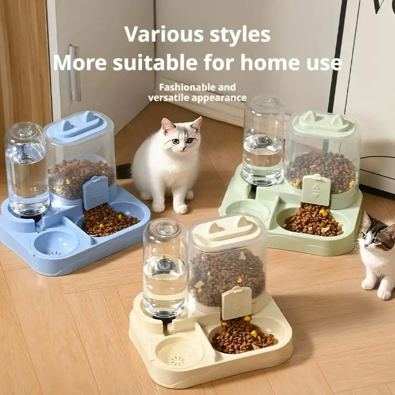 2-in-1 Automatic Food & Water Dispenser Station