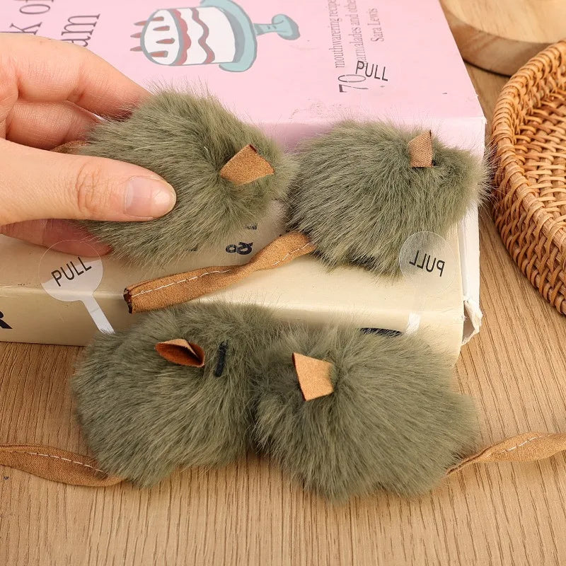 Simulated Squeaking Mouse Plush Cat Toy