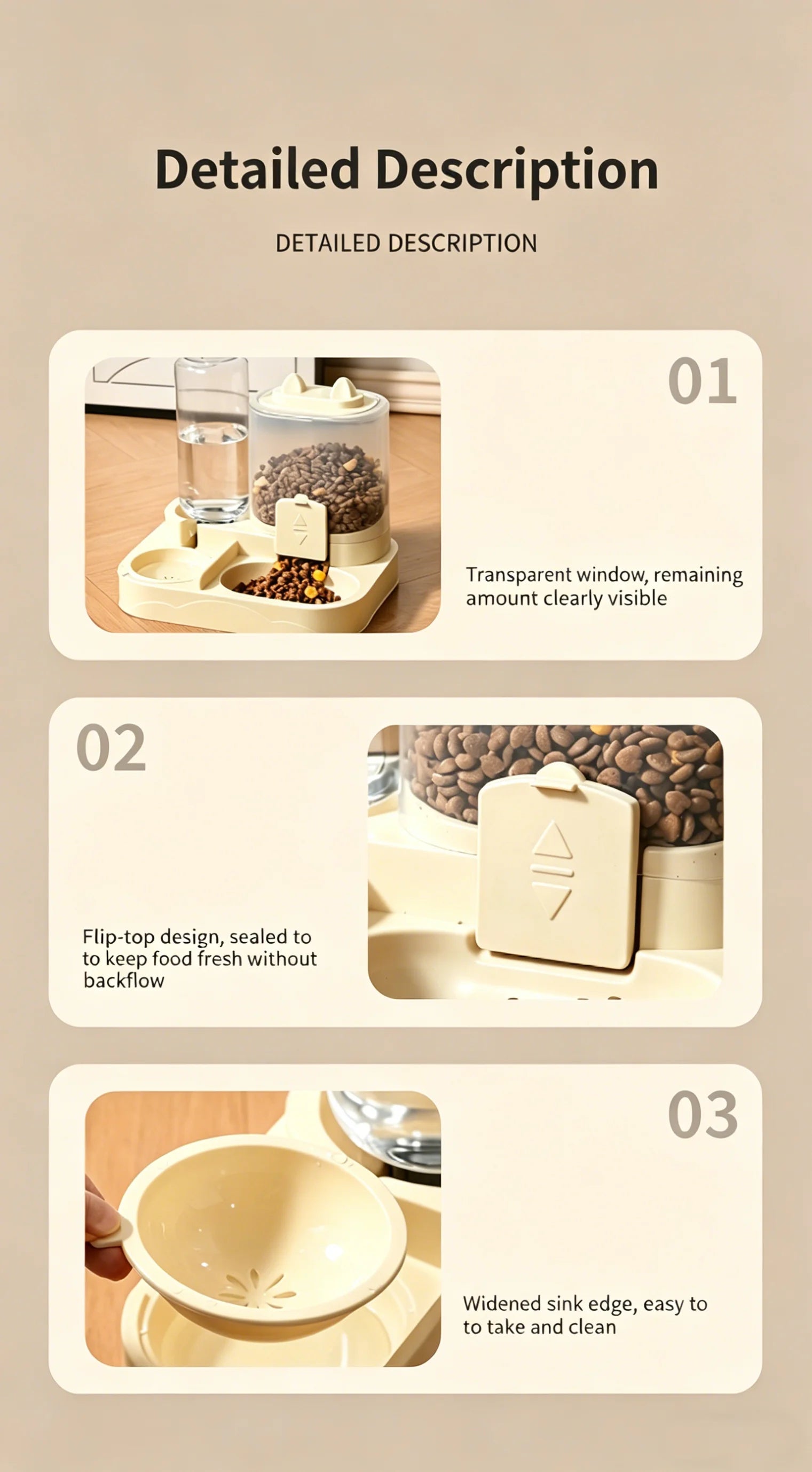 Gravity Pet Feeder & Waterer Station