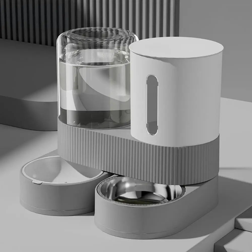 Smart 2-in-1 Gravity Pet Feeder & Filtered Waterer Station