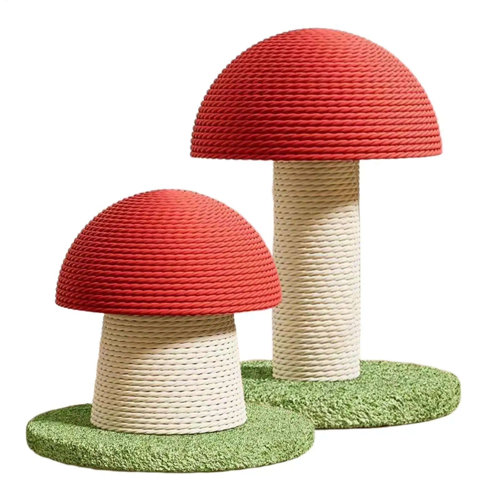 Mushroom Castle Mini Cat Scratching Post | Modern Natural Sisal Vertical Claw Scratcher