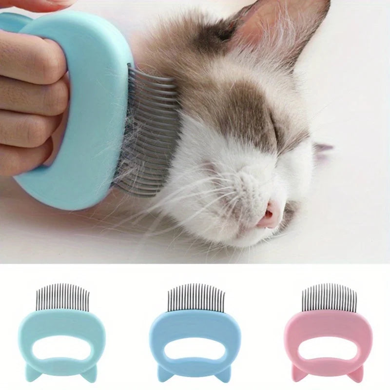Gentle Detangling Cat Massage Comb - Easy-Grip Shedding & Grooming Brush