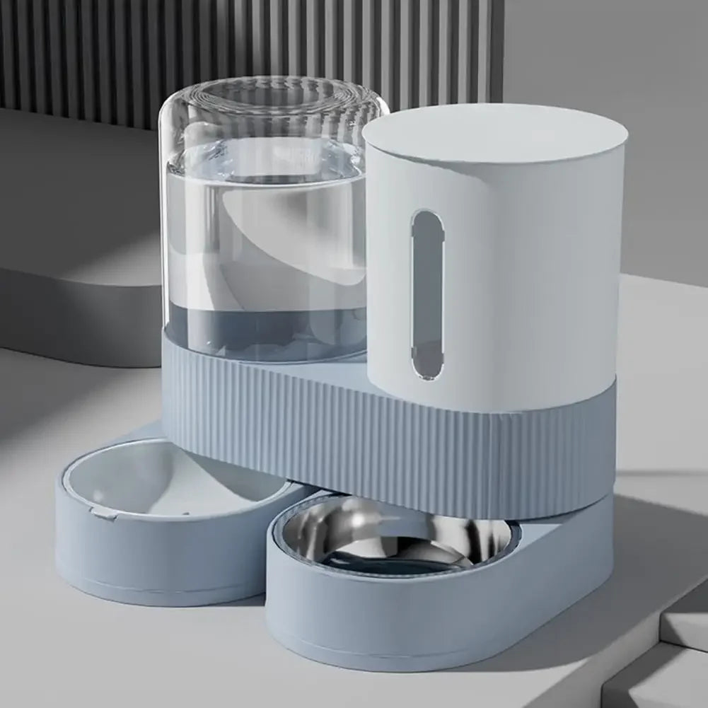 Smart 2-in-1 Gravity Pet Feeder & Filtered Waterer Station