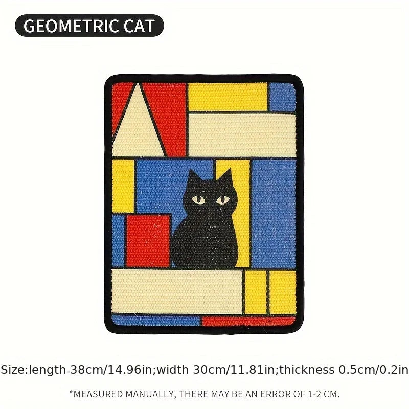 Minimalist Wall-Mounted Cat Scratching Mat | Space-Saving Soft Fabric Clawing Pad