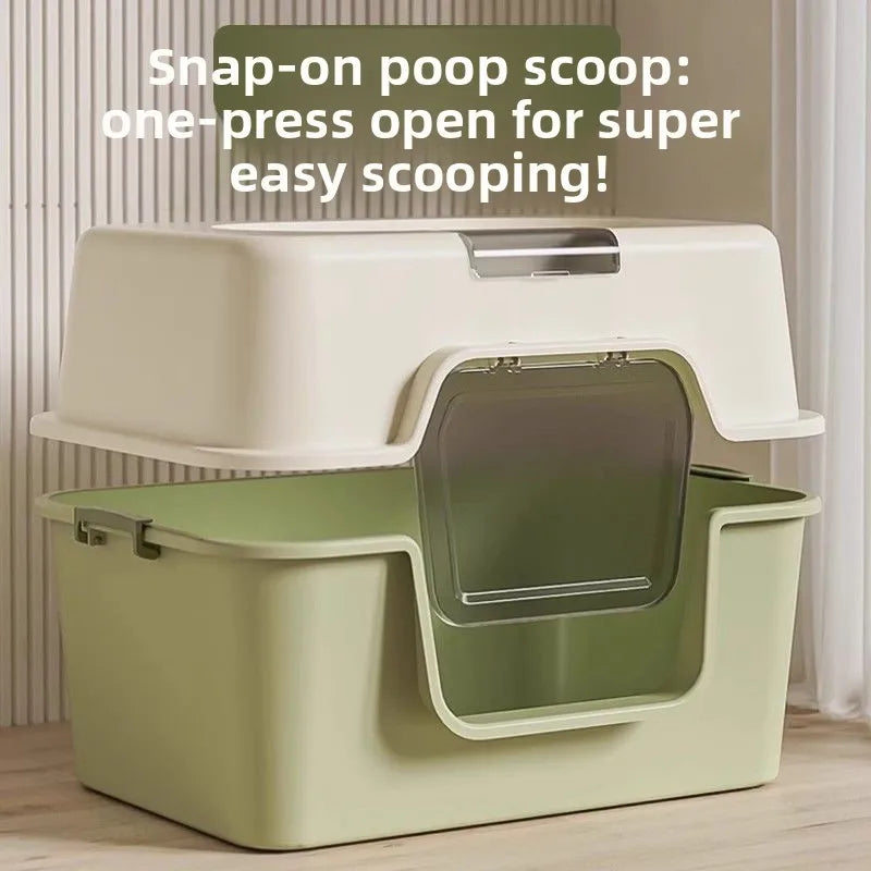 UV Sterilizing Fully Enclosed Cat Litter Box | Hygienic Self-Cleaning Germ & Odor Shield