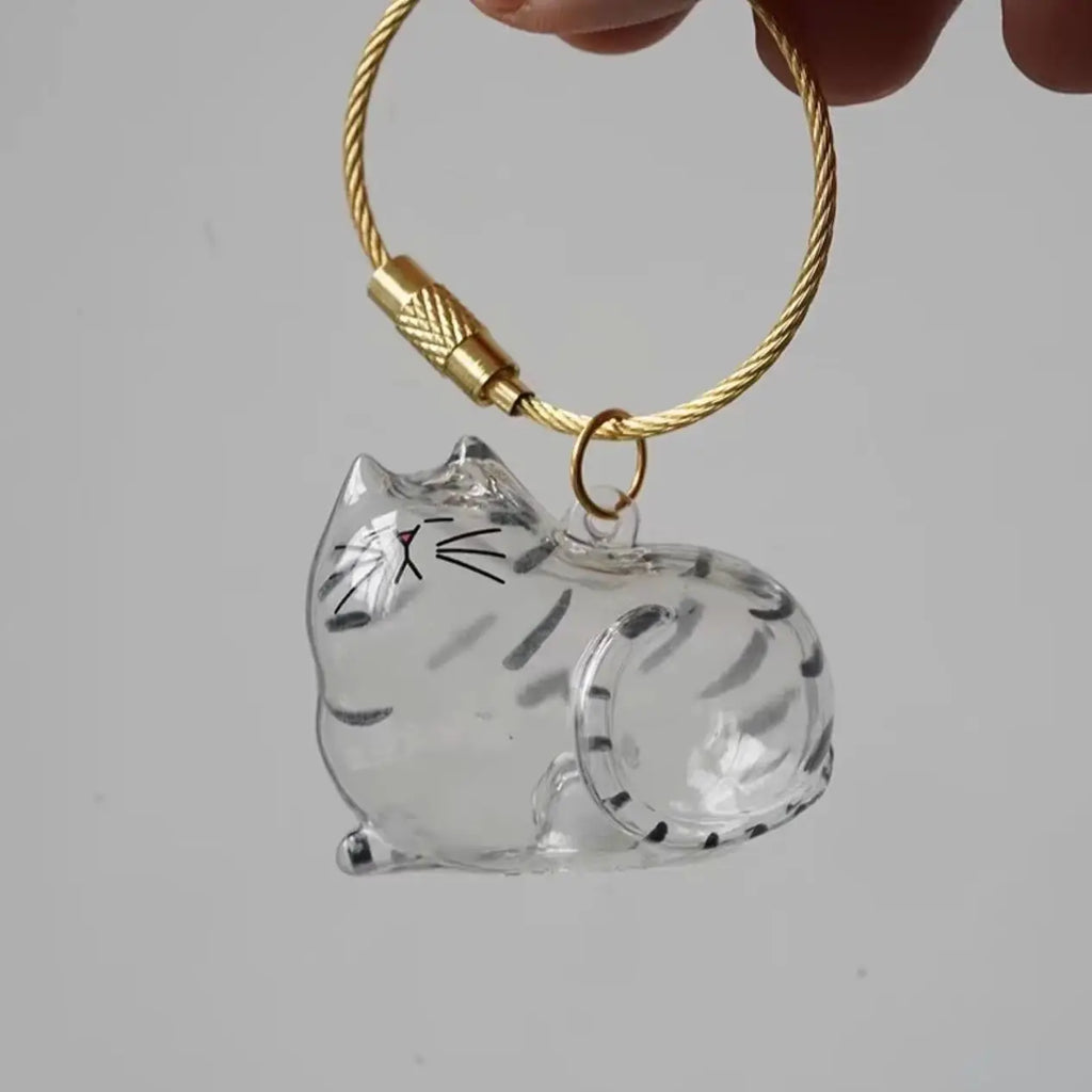 The Forever Close Cat Hair Memorial Storage Keychain